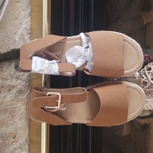 Forever tan sandals (Not Forever 21)